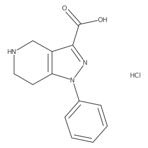 1-phenyl-1H,4H,5H,6H,7H-pyrazolo[4,3-c]pyridine-3-carboxylic acid hydrochloride Structure
