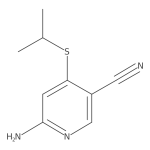 6-Amino-4-(isopropylthio)nicotinonitrile结构式