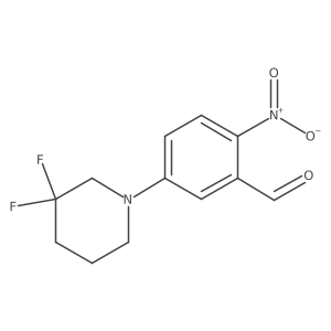 5-(3,3-Difluoropiperidin-1-yl)-2-nitrobenzaldehyde Structure