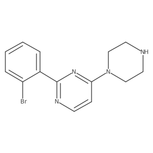 2-(2-Bromophenyl)-4-(piperazin-1-yl)pyrimidine结构式