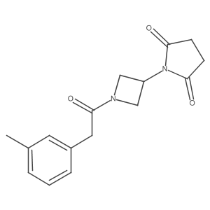 1-(1-(2-(m-Tolyl)acetyl)azetidin-3-yl)pyrrolidine-2,5-dione结构式
