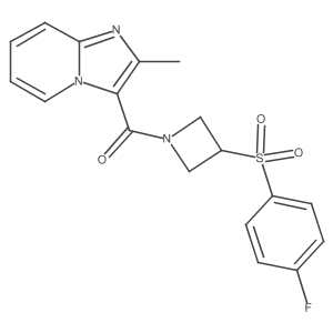 (3-((4-Fluorophenyl)sulfonyl)azetidin-1-yl)(2-methylimidazo[1,2-a]pyridin-3-yl)methanone Structure