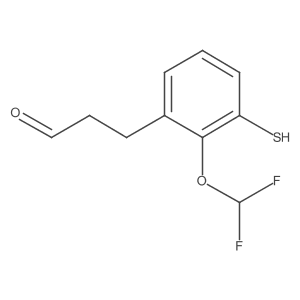 2-(Difluoromethoxy)-3-mercaptophenylpropanal Structure