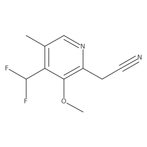2-(4-(Difluoromethyl)-3-methoxy-5-methylpyridin-2-yl)acetonitrile Structure