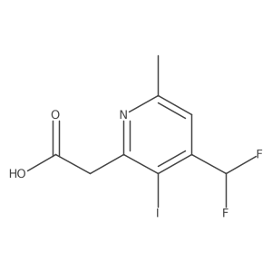 2-(4-(Difluoromethyl)-3-iodo-6-methylpyridin-2-yl)acetic acid结构式