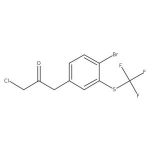 1-(4-Bromo-3-(trifluoromethylthio)phenyl)-3-chloropropan-2-one Structure