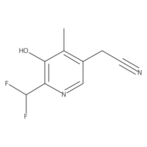 2-(Difluoromethyl)-3-hydroxy-4-methylpyridine-5-acetonitrile Structure