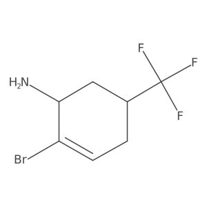 rel-(1R,5R)-2-Bromo-5-(trifluoromethyl)cyclohex-2-enamine Structure
