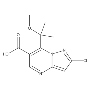 2-Chloro-7-(1-methoxy-1-methylethyl)pyrazolo[1,5-a]pyrimidine-6-carboxylic acid Structure