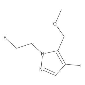 1-(2-fluoroethyl)-4-iodo-5-(methoxymethyl)-1H-pyrazole结构式