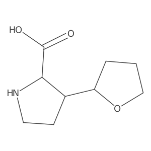 3-(Oxolan-2-yl)pyrrolidine-2-carboxylic acid结构式