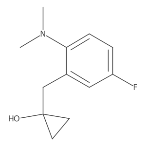 1-{[2-(Dimethylamino)-5-fluorophenyl]methyl}cyclopropan-1-ol Structure