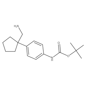 tert-butyl N-{4-[1-(aminomethyl)cyclopentyl]phenyl}carbamate结构式