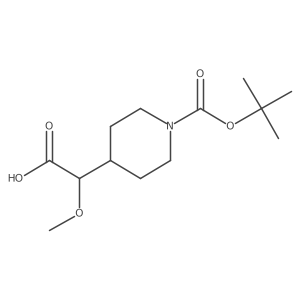 2-(1-(tert-Butoxycarbonyl)piperidin-4-yl)-2-methoxyacetic acid Structure