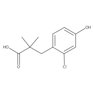 3-(2-Chloro-4-hydroxyphenyl)-2,2-dimethylpropanoic acid Structure