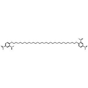N1,N29-Bis(2,4-dinitrophenyl)-3,6,9,12,15,18,21,24,27-nonaoxanonacosane-1,29-diamine结构式