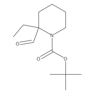 tert-Butyl 2-ethyl-2-formylpiperidine-1-carboxylate Structure