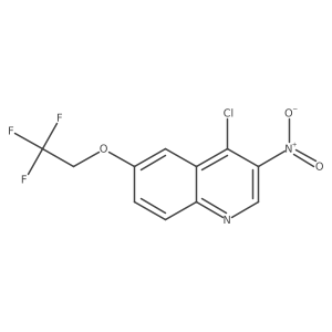 4-Chloro-3-nitro-6-(2,2,2-trifluoroethoxy)quinoline结构式
