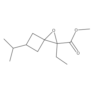 Methyl 2-ethyl-5-(propan-2-yl)-1-oxaspiro[2.3]hexane-2-carboxylate结构式