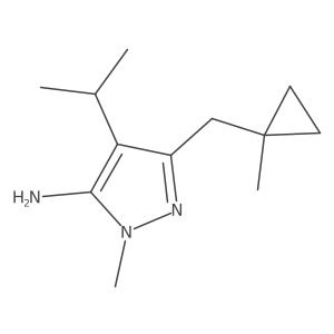 1-methyl-3-[(1-methylcyclopropyl)methyl]-4-(propan-2-yl)-1H-pyrazol-5-amine Structure