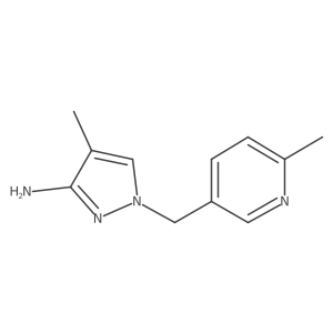 4-methyl-1-[(6-methylpyridin-3-yl)methyl]-1H-pyrazol-3-amine Structure