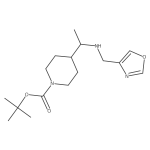 tert-Butyl 4-(1-((oxazol-4-ylmethyl)amino)ethyl)piperidine-1-carboxylate Structure