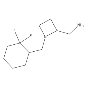 {1-[(2,2-Difluorocyclohexyl)methyl]azetidin-2-yl}methanamine结构式