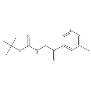 tert-butyl N-[2-(5-methylpyridin-3-yl)-2-oxoethyl]carbamate结构式