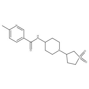N-(1-(1,1-dioxidotetrahydrothiophen-3-yl)piperidin-4-yl)-6-methylnicotinamide结构式