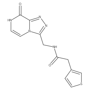 N-((8-hydroxy-[1,2,4]triazolo[4,3-a]pyrazin-3-yl)methyl)-2-(thiophen-3-yl)acetamide结构式