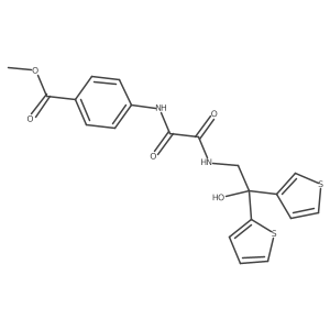 Methyl 4-(2-((2-hydroxy-2-(thiophen-2-yl)-2-(thiophen-3-yl)ethyl)amino)-2-oxoacetamido)benzoate Structure