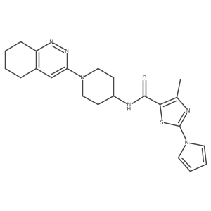 4-methyl-2-(1H-pyrrol-1-yl)-N-(1-(5,6,7,8-tetrahydrocinnolin-3-yl)piperidin-4-yl)thiazole-5-carboxamide Structure