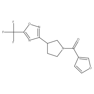 Furan-3-yl(3-(5-(trifluoromethyl)-1,2,4-oxadiazol-3-yl)pyrrolidin-1-yl)methanone结构式