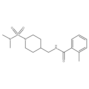 N-((1-(N,N-dimethylsulfamoyl)piperidin-4-yl)methyl)-2-methylbenzamide Structure
