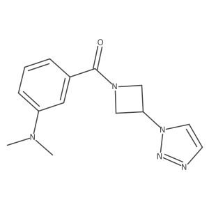 (3-(1H-1,2,3-triazol-1-yl)azetidin-1-yl)(3-(dimethylamino)phenyl)methanone结构式