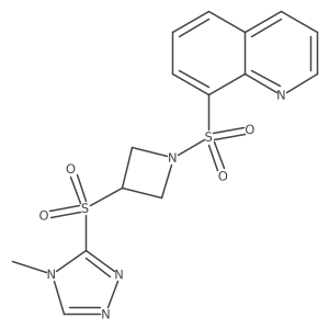 8-((3-((4-methyl-4H-1,2,4-triazol-3-yl)sulfonyl)azetidin-1-yl)sulfonyl)quinoline Structure