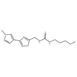 1-(3-methoxypropyl)-3-((3-(1-methyl-1H-pyrazol-4-yl)-1,2,4-oxadiazol-5-yl)methyl)urea Structure
