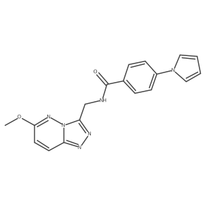 N-((6-methoxy-[1,2,4]triazolo[4,3-b]pyridazin-3-yl)methyl)-4-(1H-pyrrol-1-yl)benzamide结构式