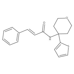 N-(4-(thiophen-2-yl)tetrahydro-2H-pyran-4-yl)cinnamamide Structure