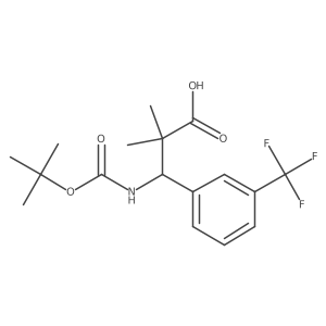 3-{[(Tert-butoxy)carbonyl]amino}-2,2-dimethyl-3-[3-(trifluoromethyl)phenyl]propanoic acid Structure