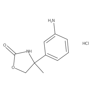 4-(3-Aminophenyl)-4-methyl-1,3-oxazolidin-2-one hydrochloride结构式