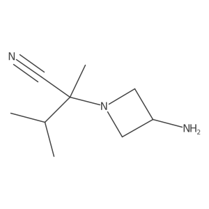 2-(3-Aminoazetidin-1-yl)-2,3-dimethylbutanenitrile结构式