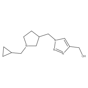(1-((1-(cyclopropylmethyl)pyrrolidin-3-yl)methyl)-1H-1,2,3-triazol-4-yl)methanol结构式