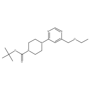 Tert-butyl 4-[6-(ethoxymethyl)pyrimidin-4-yl]piperazine-1-carboxylate Structure