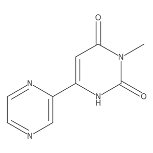 3-Methyl-6-(pyrazin-2-yl)-1,2,3,4-tetrahydropyrimidine-2,4-dione结构式