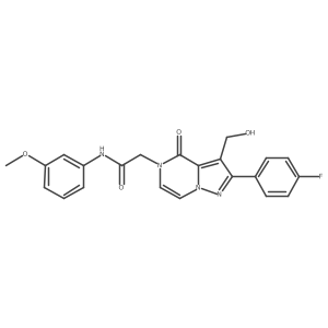 2-[2-(4-fluorophenyl)-3-(hydroxymethyl)-4-oxo-4H,5H-pyrazolo[1,5-a]pyrazin-5-yl]-N-(3-methoxyphenyl)acetamide Structure
