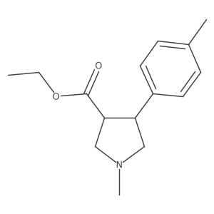 Ethyl 1-methyl-4-(4-methylphenyl)pyrrolidine-3-carboxylate Structure