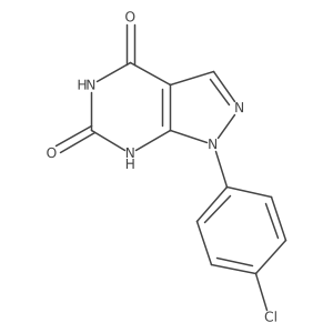 1-(4-Chlorophenyl)-1H-pyrazolo[3,4-d]pyrimidine-4,6(5H,7H)-dione结构式