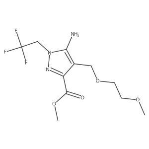 methyl 5-amino-4-[(2-methoxyethoxy)methyl]-1-(2,2,2-trifluoroethyl)-1H-pyrazole-3-carboxylate Structure