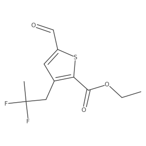 Ethyl 3-(2,2-difluoropropyl)-5-formylthiophene-2-carboxylate结构式